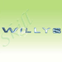 Letras Willys dianteiras para Aero Willys 2600